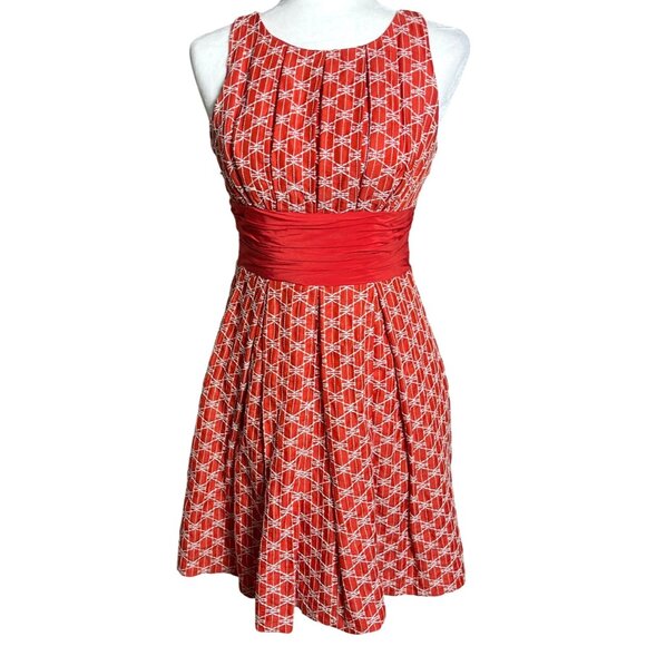 Anthropologie Frock! by Tracy Reese Dresses & Skirts - Frock Tracy Reese Dress Red Linen Silk Retro 50s PinUp Feminine Fun Womens 6